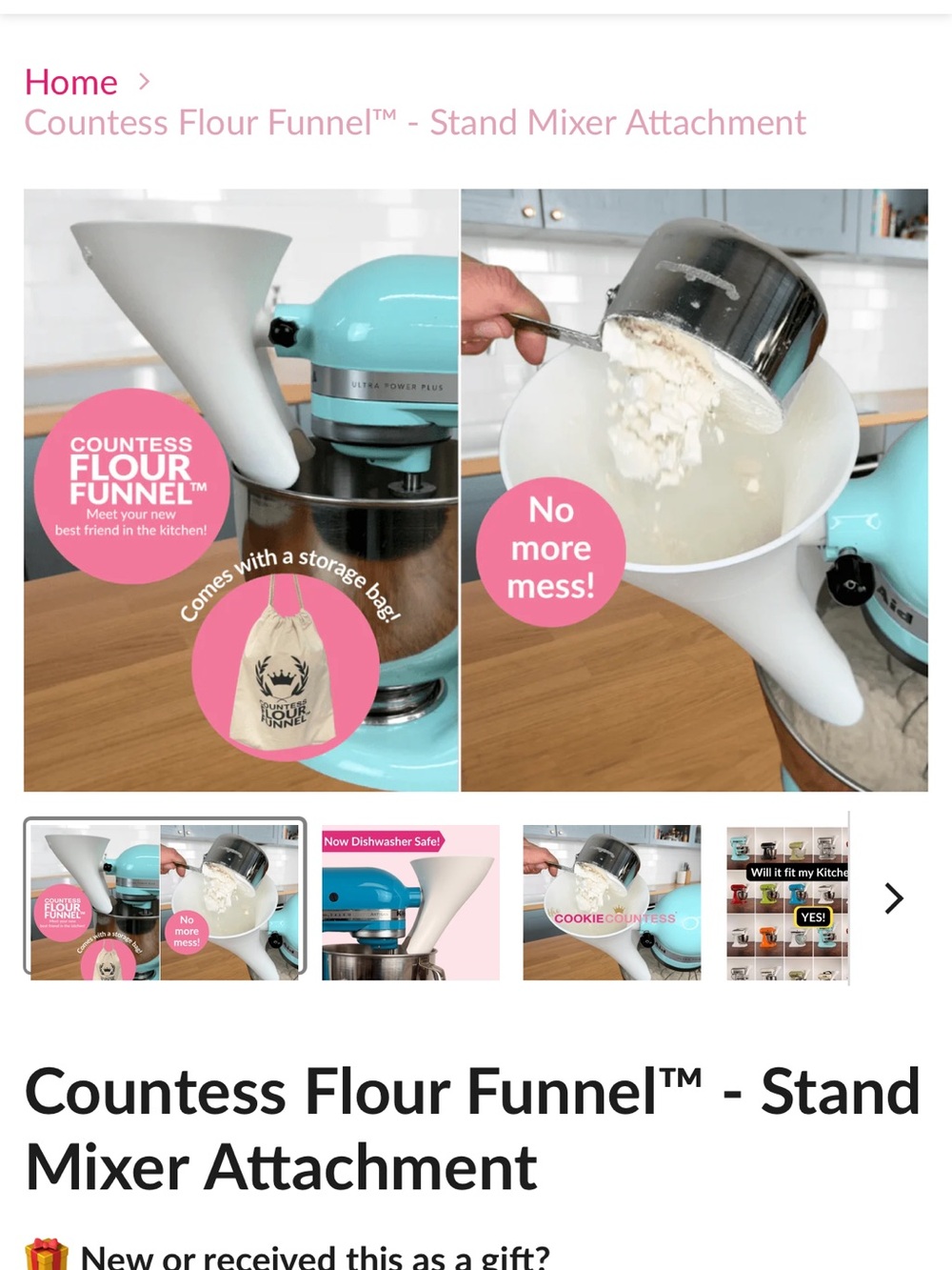 Stand Mixer Attachment - White